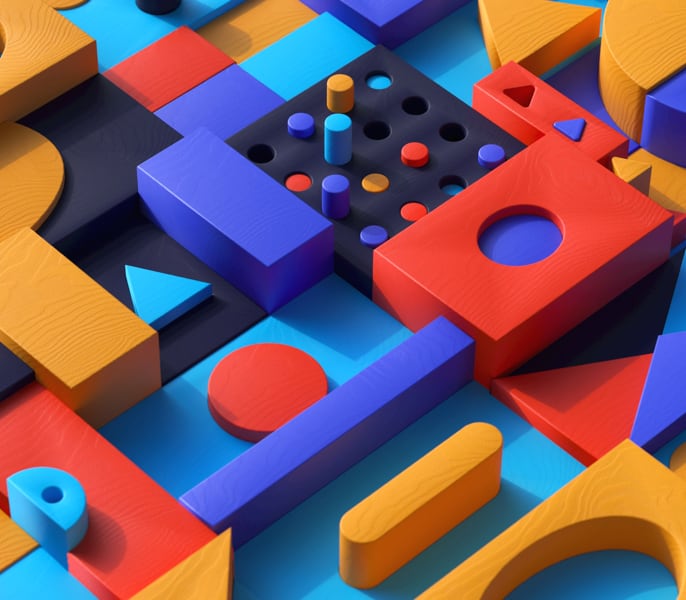 Colorful image showing abstract shapes